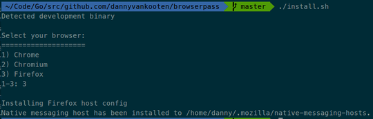Browserpass installation