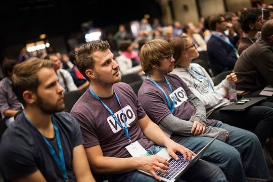 Danny van Kooten, Barry Kooij, and Mike Jolley during WordCamp Europe 2014